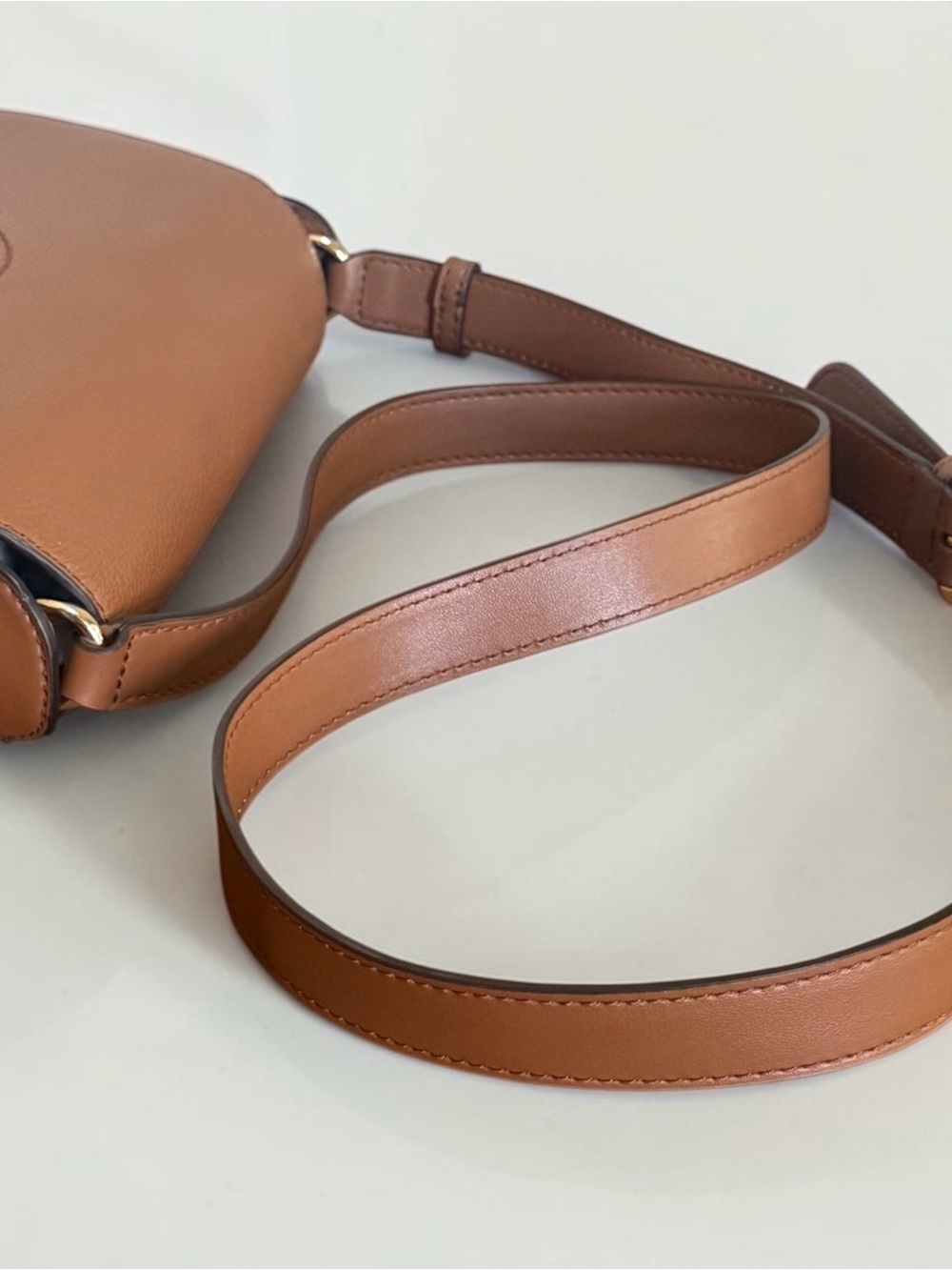 MICHAEL Michael Kors Samira Chestnut Brown Pebbled Leather MK Crossbody Bag! EUC - Picture 8 of 15